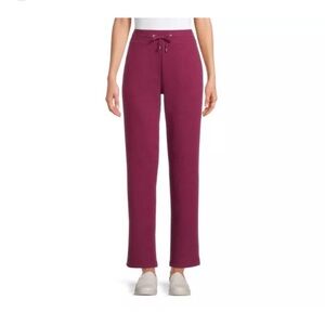 Time & Tru Women's Straight Leg Relaxed Fit Drawstring
Waist Pants.
